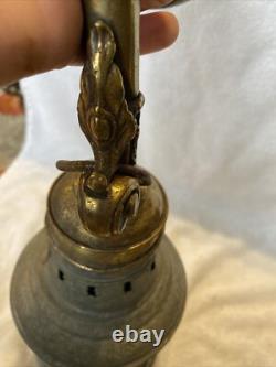 Antique Vintage Brass Galvanized Nautical Marine Boat Lantern RARE Collectible
