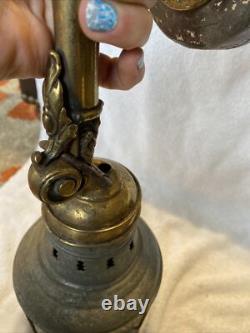 Antique Vintage Brass Galvanized Nautical Marine Boat Lantern RARE Collectible