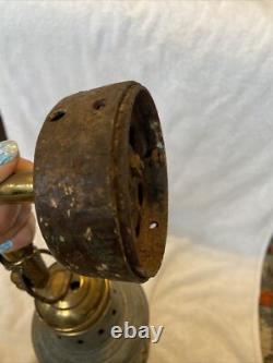 Antique Vintage Brass Galvanized Nautical Marine Boat Lantern RARE Collectible