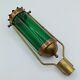 Antique Vintage Brass Green Glass Church Swing Processional Torch Candle Lantern