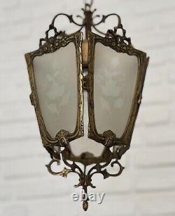 Antique Vintage Brass Lantern Chandelier Lighting Ceiling Lamp