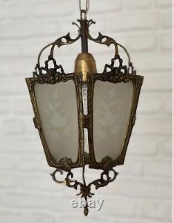 Antique Vintage Brass Lantern Chandelier Lighting Ceiling Lamp