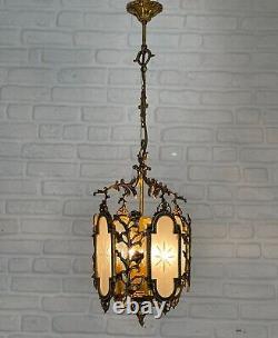 Antique Vintage Brass Lantern Chandelier Lighting Ceiling Lamp