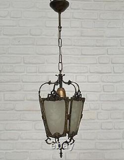 Antique Vintage Brass Lantern Chandelier Lighting Ceiling Lamp