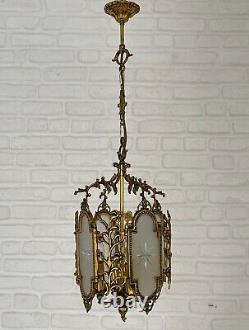 Antique Vintage Brass Lantern Chandelier Lighting Ceiling Lamp