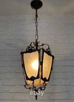 Antique Vintage Brass Lantern Chandelier Lighting Ceiling Lamp