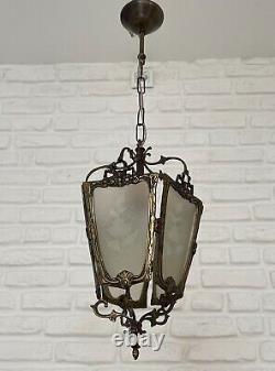 Antique Vintage Brass Lantern Chandelier Lighting Ceiling Lamp