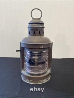 Antique Vintage Brass Perko Maritime Nautical Ship Marine Oil Kerosene Lantern