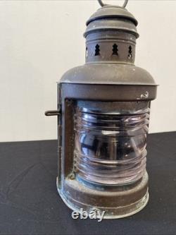 Antique Vintage Brass Perko Maritime Nautical Ship Marine Oil Kerosene Lantern