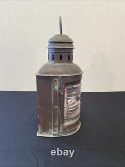 Antique Vintage Brass Perko Maritime Nautical Ship Marine Oil Kerosene Lantern