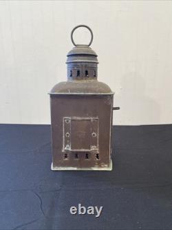 Antique Vintage Brass Perko Maritime Nautical Ship Marine Oil Kerosene Lantern