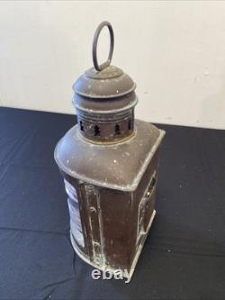 Antique Vintage Brass Perko Maritime Nautical Ship Marine Oil Kerosene Lantern