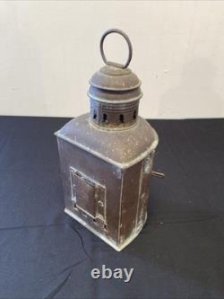Antique Vintage Brass Perko Maritime Nautical Ship Marine Oil Kerosene Lantern Antique Vintage Brass Perko Maritime Nautical Ship Marine Oil Kerosene Lantern