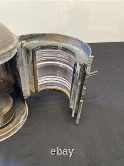 Antique Vintage Brass Perko Maritime Nautical Ship Marine Oil Kerosene Lantern