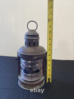Antique Vintage Brass Perko Maritime Nautical Ship Marine Oil Kerosene Lantern