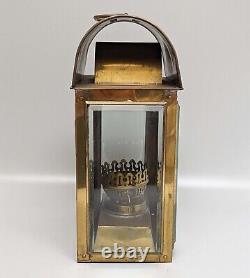 Antique Vintage Brass Ship Train Oil Lamp Lantern 12.5 Tall Made in England