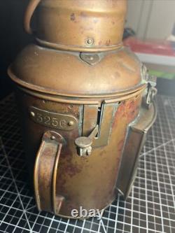 Antique Vintage British Copper & Brass DL Maritime Ships Oil Lantern Lamp 3256