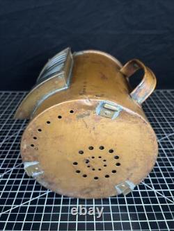 Antique Vintage British Copper & Brass DL Maritime Ships Oil Lantern Lamp 3256