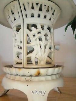 Antique/Vintage Chinese Cast Iron Pagoda Garden Lantern Tea Light Candle Holder