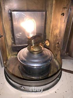 Antique Vintage Chrome Perko Delite Marine Maritime Ships Lamp Lantern Retro