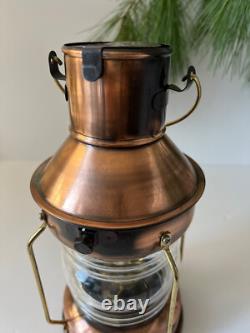 Antique Vintage Copper Storm Lamp Vintage Ships Lantern from Hong Hong Oil