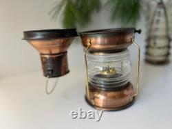 Antique Vintage Copper Storm Lamp Vintage Ships Lantern from Hong Hong Oil