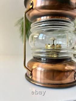 Antique Vintage Copper Storm Lamp Vintage Ships Lantern from Hong Hong Oil