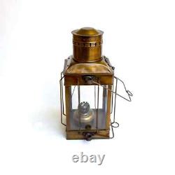 Antique Vintage Cubicle Type Candle Glass Ship Window Box Oil Lantern