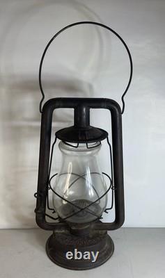 Antique Vintage Dietz NY Monarch USA Kerosene Oil Lantern Rustic 2G13