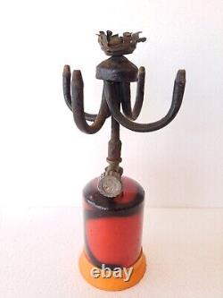 Antique Vintage FIRE RED & GOLD LPG GAS Beacon Lantern Lamp