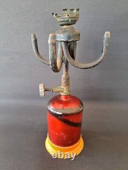 Antique Vintage FIRE RED & GOLD LPG GAS Beacon Lantern Lamp