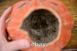 Antique Vintage HALLOWEEN Paper Mache Pumpkin Jack-O-Lantern LARGE 7 ORIGINAL