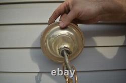 Antique Vintage HARP SHAPED Hanging Lamp Light Lantern Fixture w SHADE