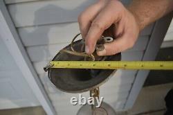 Antique Vintage HARP SHAPED Hanging Lamp Light Lantern Fixture w SHADE