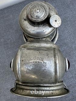 Antique Vintage HAWTHORNE MFG Co. Old Sol Carbide Bike Bicycle Lamp Lantern