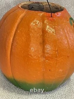 Antique Vintage Halloween Paper Mache Pulp Jack o' Lantern, 30s-40s