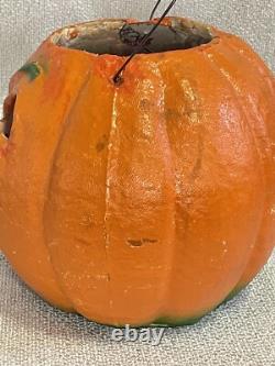 Antique Vintage Halloween Paper Mache Pulp Jack o' Lantern, 30s-40s