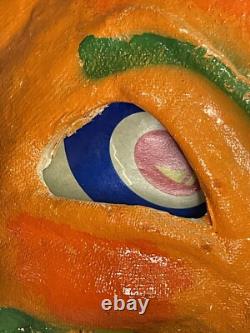 Antique Vintage Halloween Paper Mache Pulp Jack o' Lantern, 30s-40s