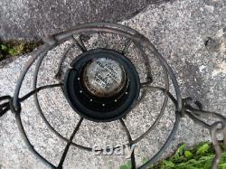 Antique Vintage I. C. R. R. Illinois Central Railroad Lantern Adlake Etched Globe