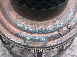 Antique Vintage I. C. R. R. Illinois Central Railroad Lantern Adlake Etched Globe