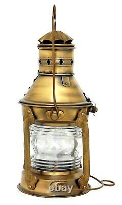 Antique Vintage Iron Ship Anchor Boat Lantern 12 Maritime Rail Road Oil Lamps