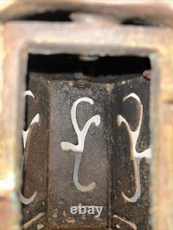Antique Vintage Japanese Cast Iron Candle Lantern 9