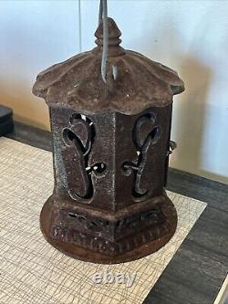 Antique Vintage Japanese Cast Iron Candle Lantern 9