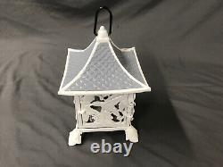 Antique/Vintage Japanese-Style Pagoda Citronella Candle Lantern with Hummingbirds