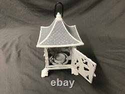 Antique/Vintage Japanese-Style Pagoda Citronella Candle Lantern with Hummingbirds