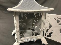 Antique/Vintage Japanese-Style Pagoda Citronella Candle Lantern with Hummingbirds