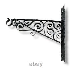 Antique Vintage Lantern Black Iron Pendant Chandelier Scrolled Glass Small