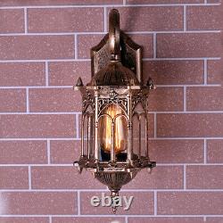 Antique Vintage Lantern Light Fixture Outdoor Waterproof Wall Sconce Porch Lamp