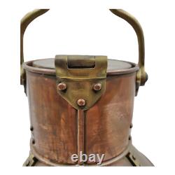 Antique Vintage Meteorite 121389 Ship Lantern Copper Red Glass Nautical Maritime