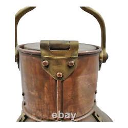 Antique Vintage Meteorite 121389 Ship Lantern Copper Red Glass Nautical Maritime
